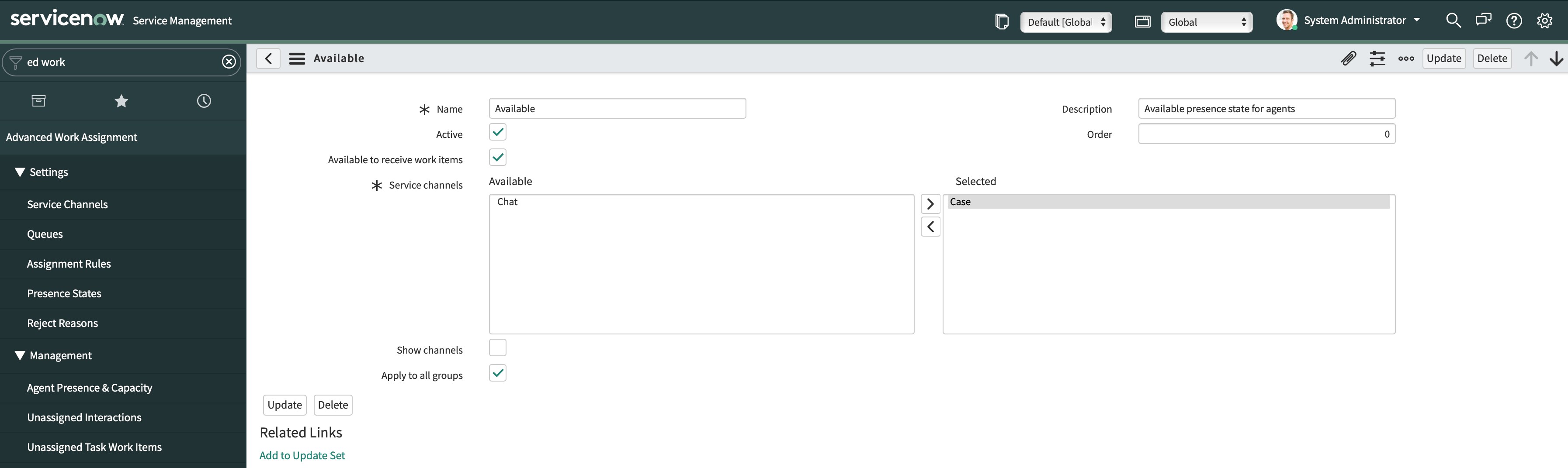 AWA Advance Work Assignment is not working. - ServiceNow Community