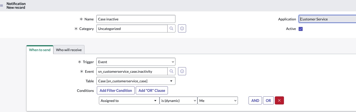 Inactivity Monitor for Case table - ServiceNow Community