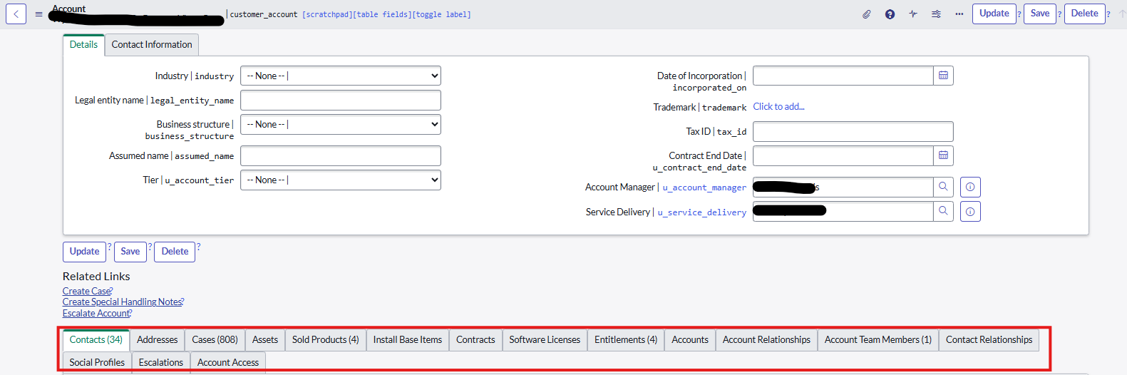 Displaying Active Projects on the Customer Account... - ServiceNow ...