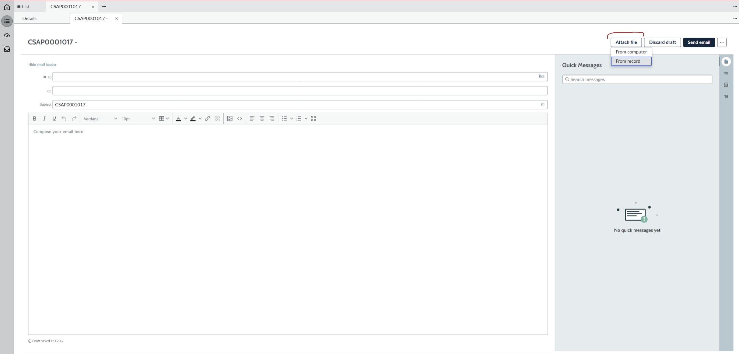 How to access 'Attach file > From record' UI Actio... - ServiceNow ...