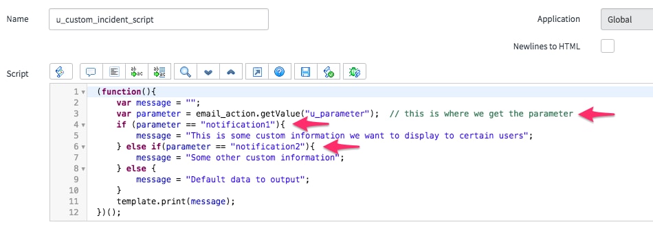 Outputting Different Information From One Email Sc... - ServiceNow ...