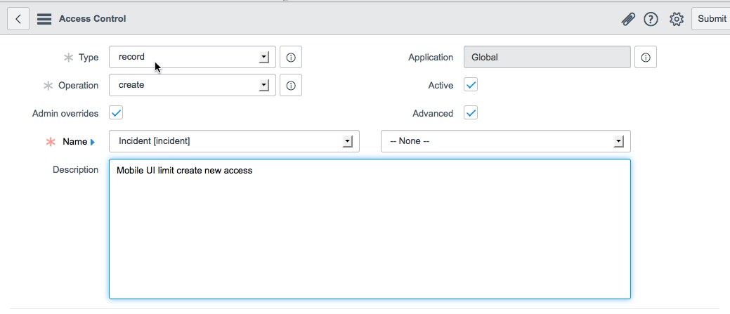 Controlling access to the mobile UI '+' button - ServiceNow Community