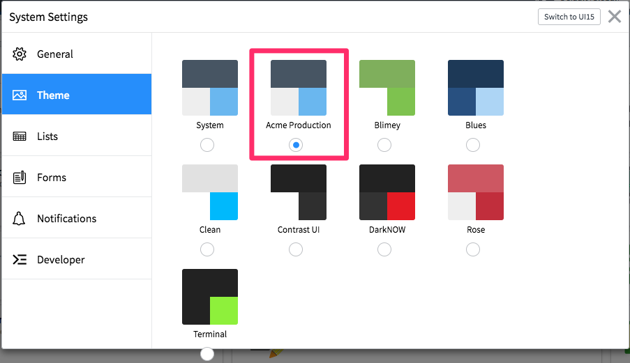 Tip - Use a Theme for Documentation Purposes - ServiceNow Community