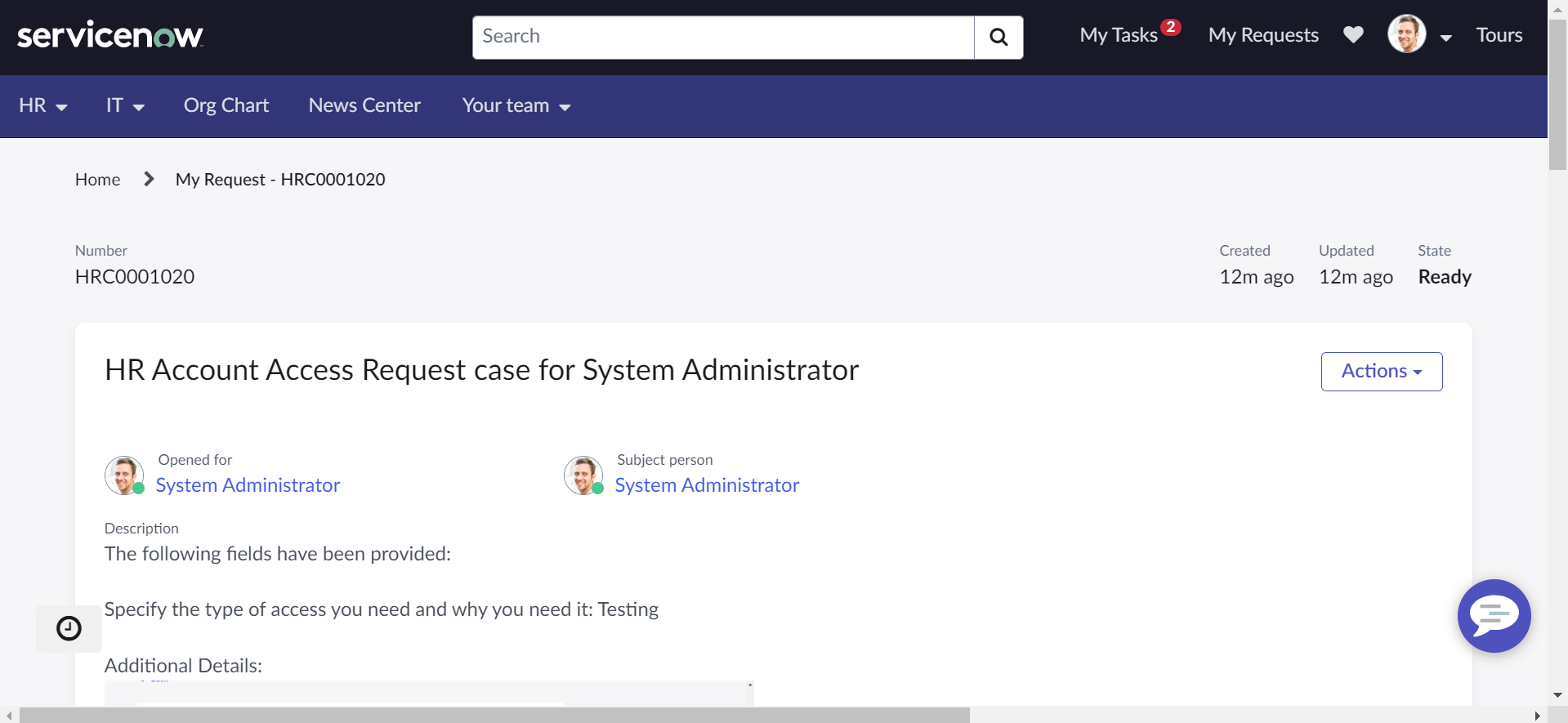 Display HTML fields in Additional Details Tab when... - ServiceNow ...
