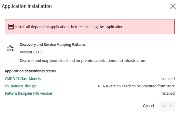 Cannot update Discovery & Service Mapping Patterns... - ServiceNow ...