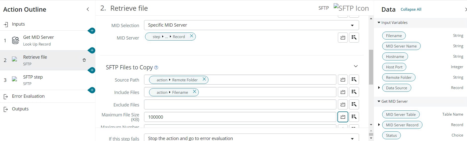 SFTP Flow Designer Action File Max Size - ServiceNow Community