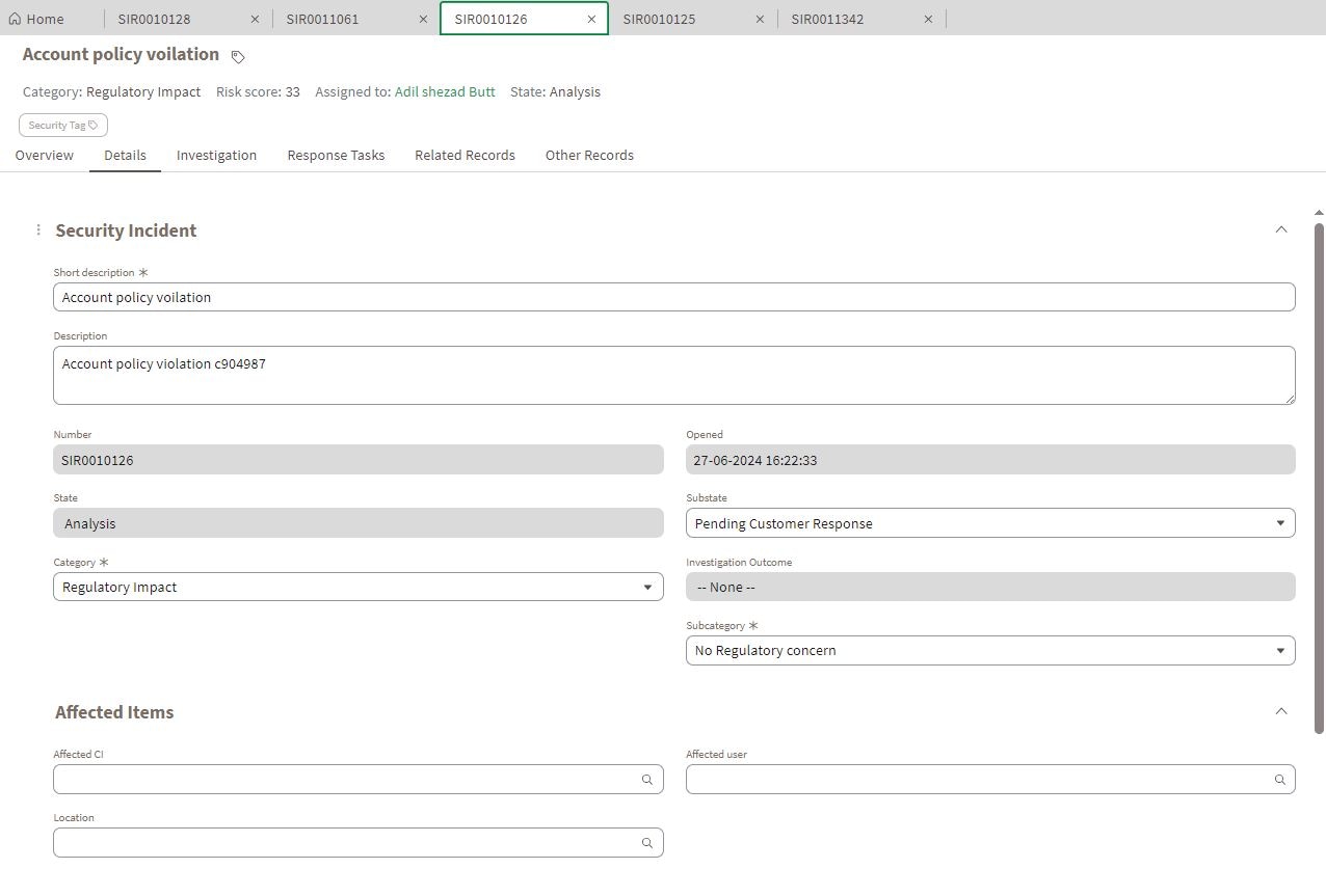 UI Builder for Security Incident Response Workspac... - ServiceNow ...