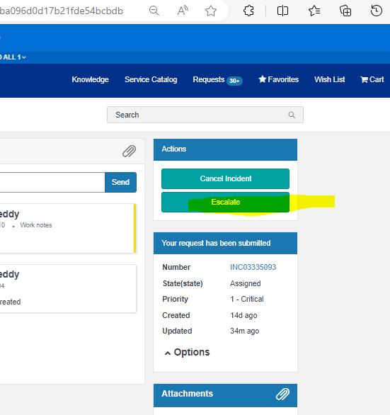 How to Exclude GSOC team from the escalation butto... - ServiceNow ...