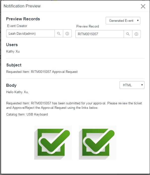 Solved: Approval Image on Email Notification - ServiceNow Community