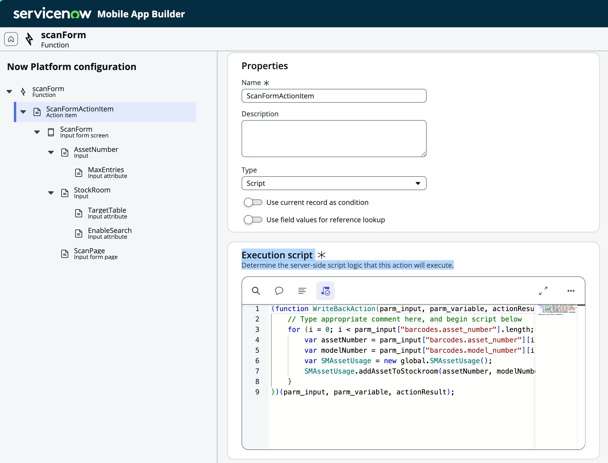 how do I debug a mobile app builder actionitem sc... - ServiceNow Community