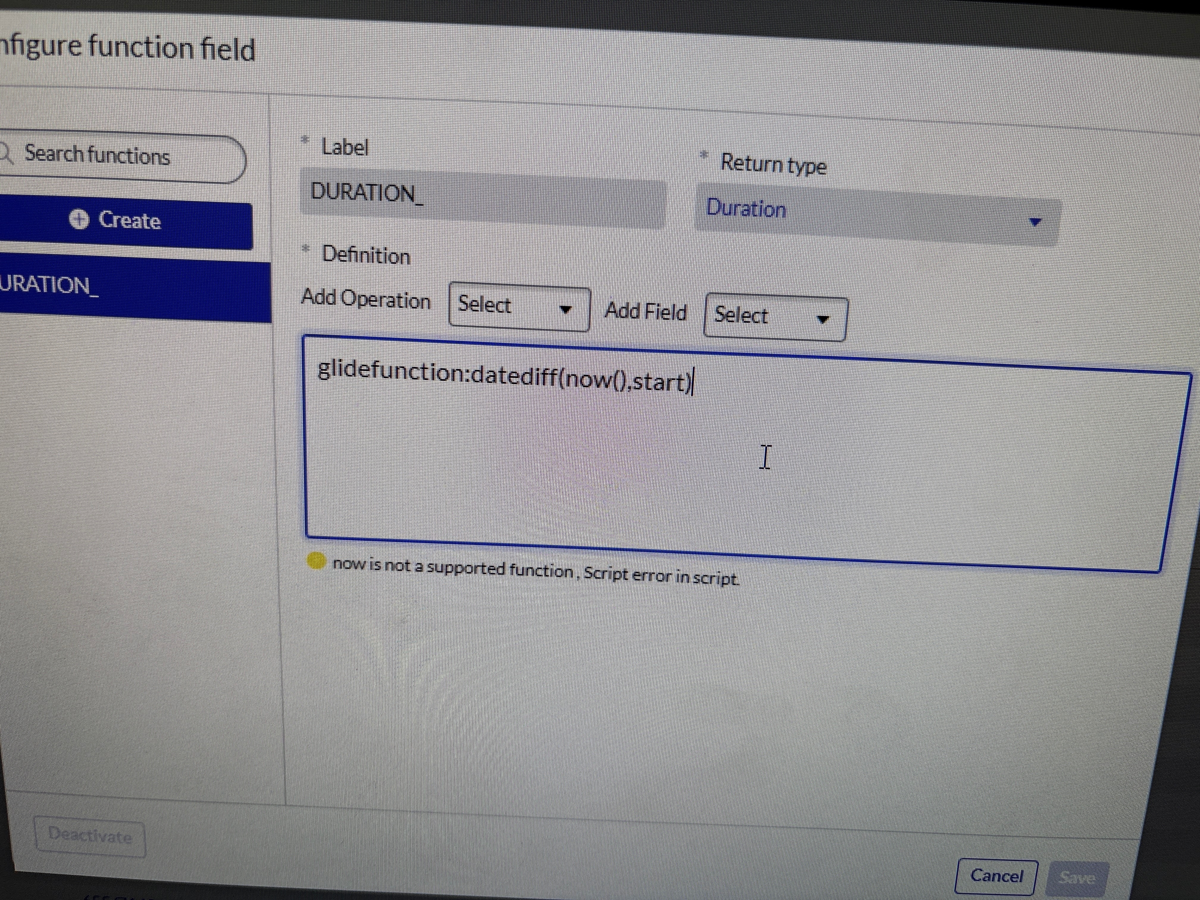 Configure function field on report - Page 3 - ServiceNow Community