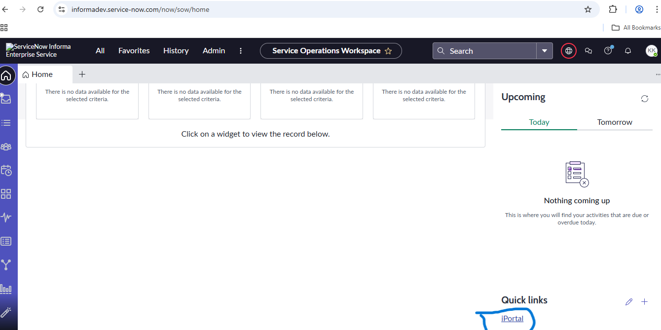 Servicenow Quick Update Button SOW - quick links - ServiceNow Community
