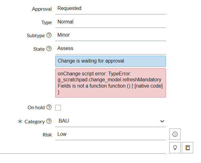 Client Script Error - Change model: Mandatory Fiel... - Page 2 ...