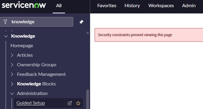 Servicenow Module Guided Setup Interface Guided Setup stops working - ServiceNow Community