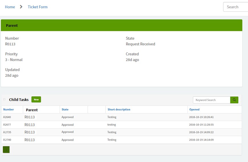 Solved Service Portal Create data table of child tasks