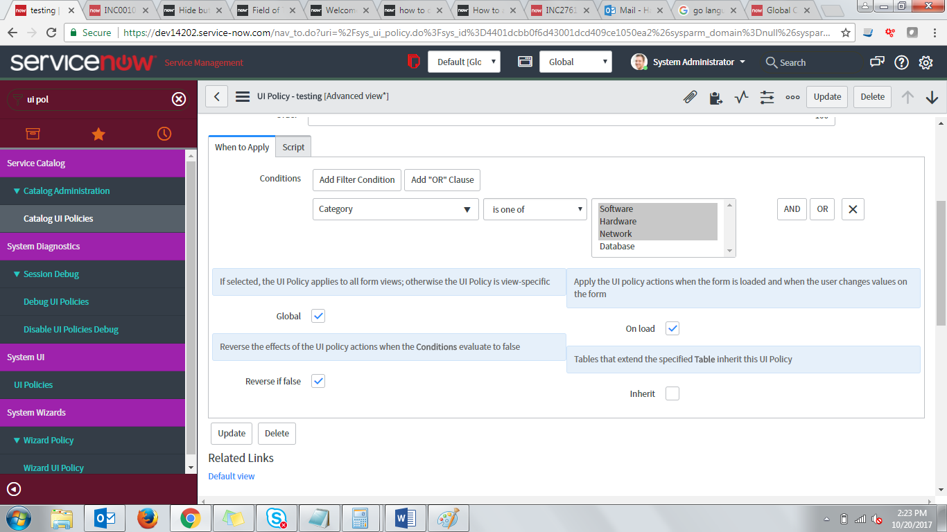 Solved Hide Button With Onchange Client Script Servicenow Community