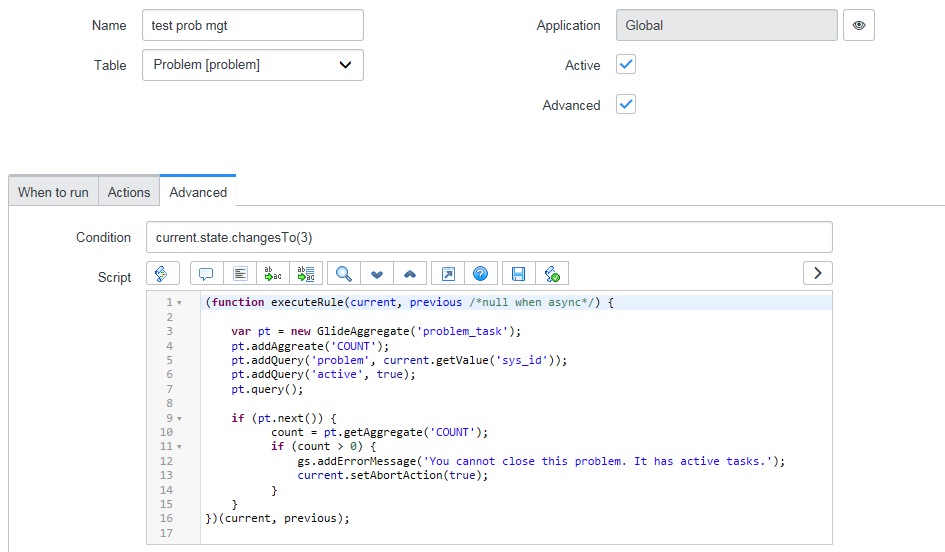 Solved: Script so that Problem cannot be closed with Open ...