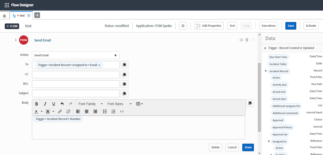 Solved: Link to request number in flow designer email noti ...