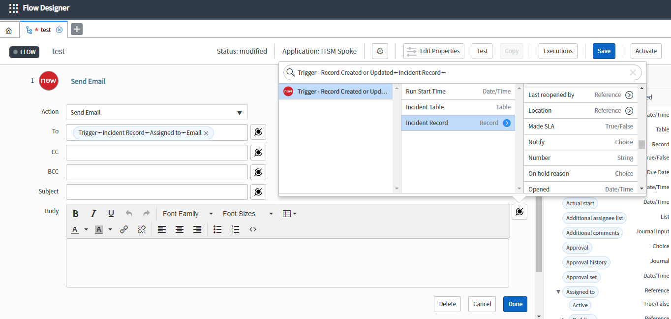 Solved: Link to request number in flow designer email noti ...