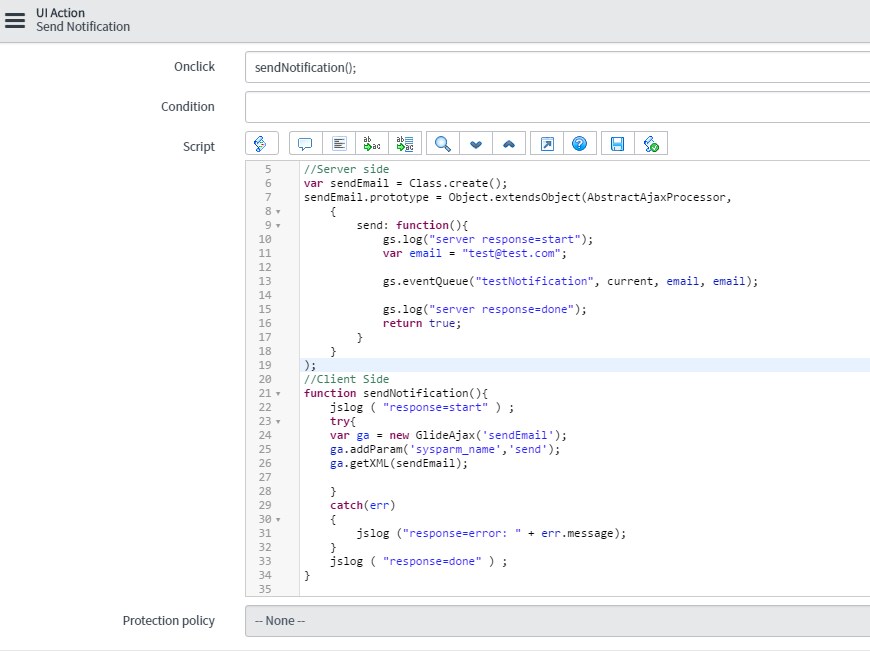 Solved: how to trigger an event from a UI Action button - Page 2 ...