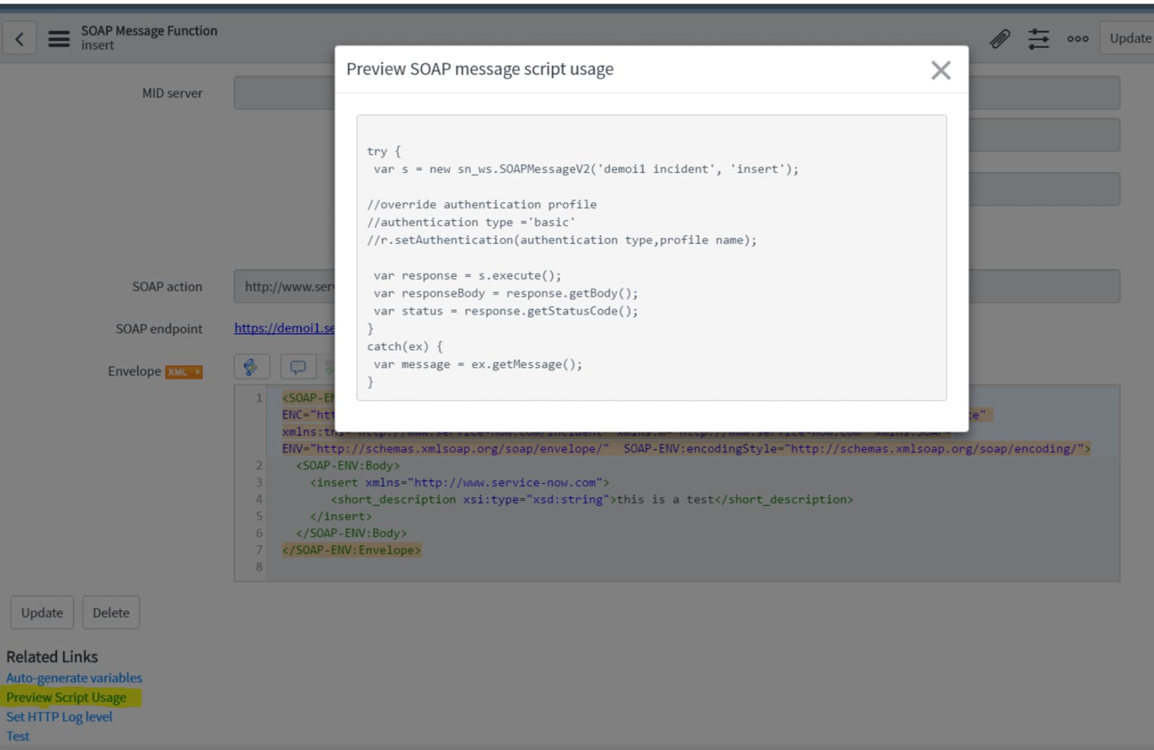 Solved: Re: Need sample scripts on how to call a WSDL Func... - Page 2 ...