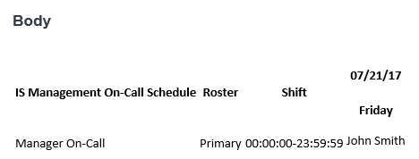 Solved: On-Call Email Notification - ServiceNow Community