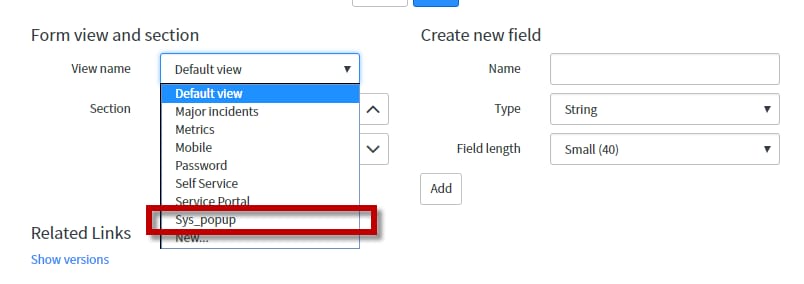Solved: How do I configure a pop-up view on a reference fi ...