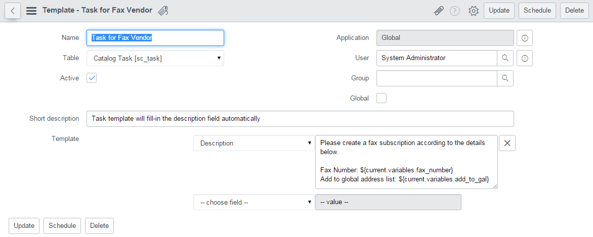 Scripting in templates? - ServiceNow Community