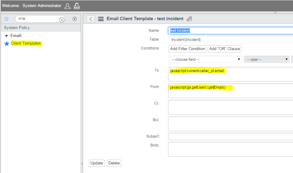 Solved: Email Client button on the incident form - ServiceNow Community