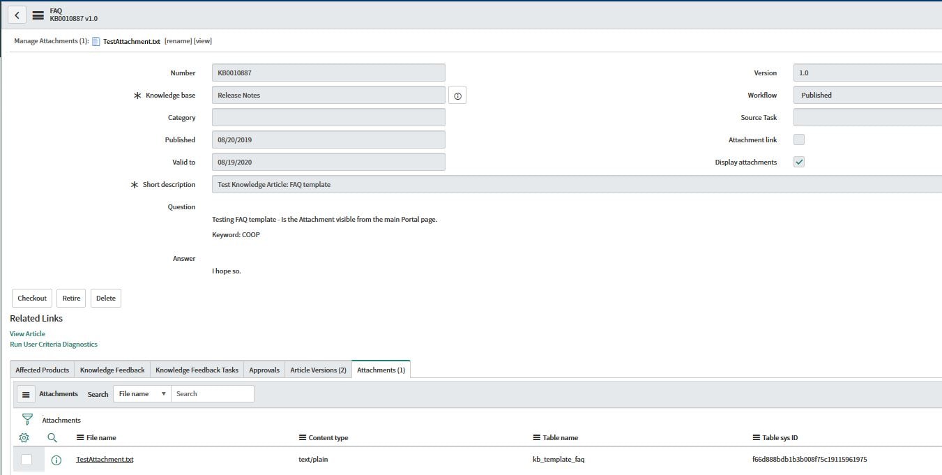How do I see attachments on a Knowledge Article th... - ServiceNow ...