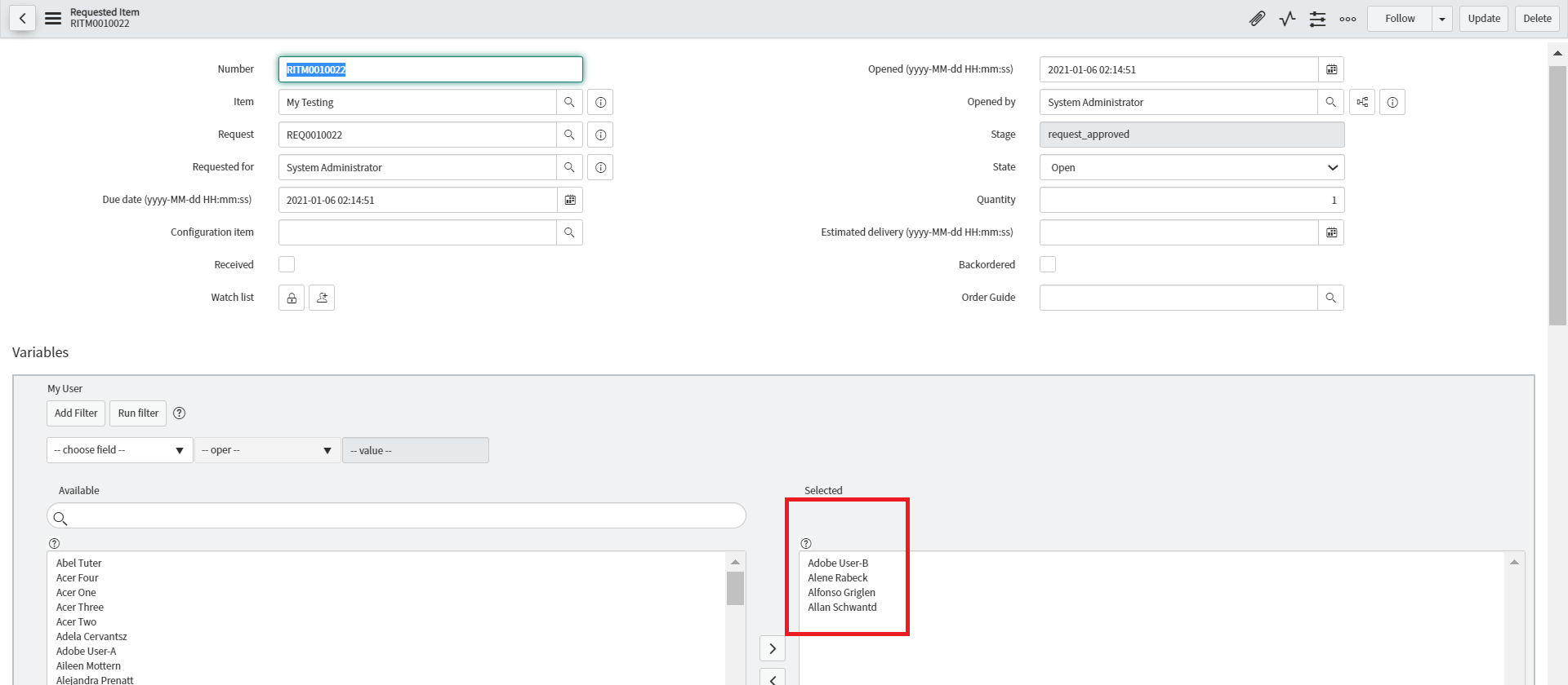 Solved: Flow Designer - Catalog Variable List type - How t ...