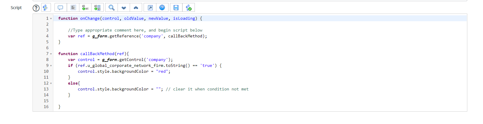 Solved: Client script to change the background color of a ...