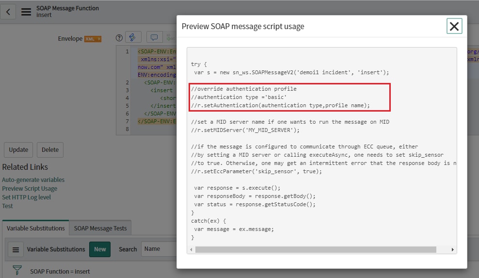 How to use setAuthentication method in Preview Scr... - ServiceNow ...