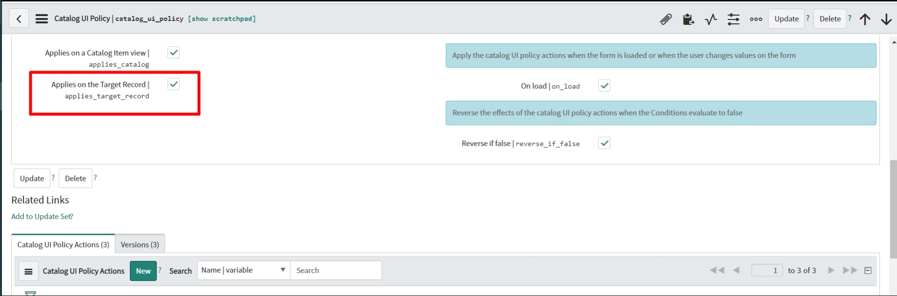 Solved Applies on the Target Record on Catalog UI Policy? ServiceNow