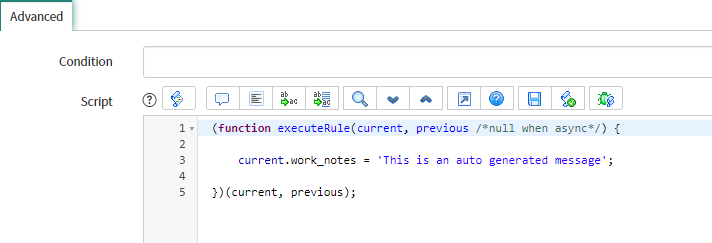 Solved: Re: How do you automatically add a work notes to a ...