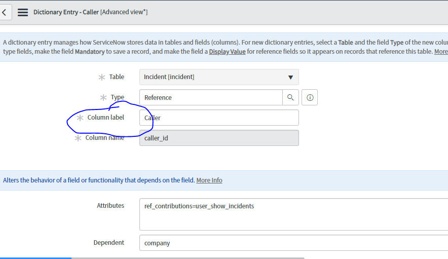 Servicenow Label Field Rename label on Dot Walking Fields on List and Rep... - ServiceNow ...