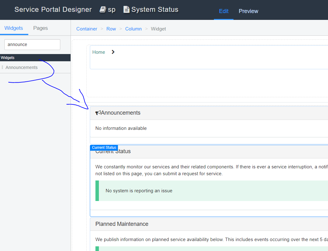 I need a way to create an announcement within the ... - ServiceNow ...