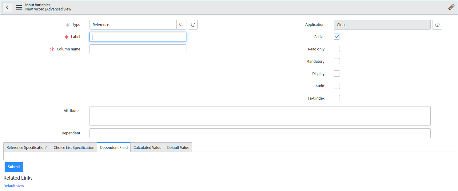Form section(s) missing from ATF Input variable fo... - ServiceNow ...