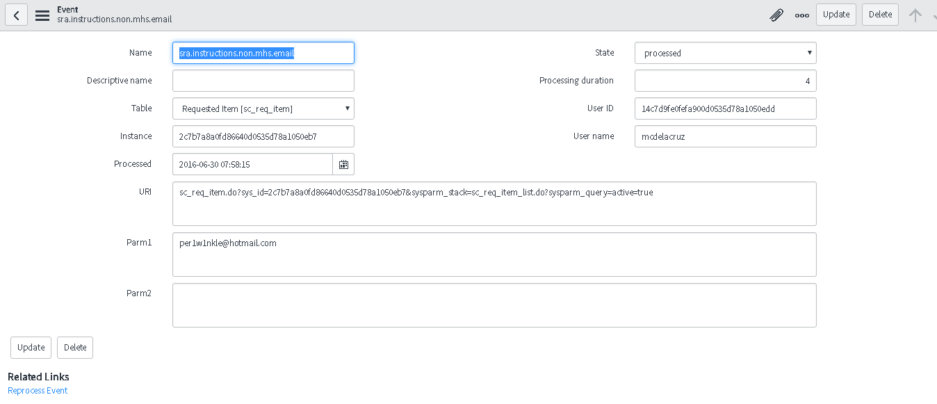 Solved: Event in workflow to send email notification - ServiceNow Community