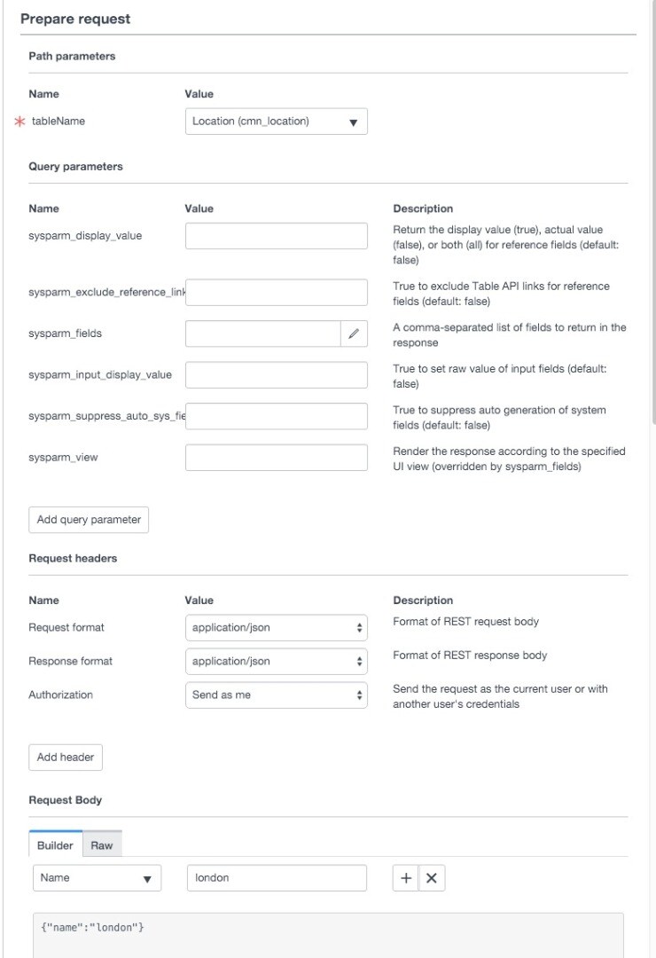 Servicenow Rest Api Explore set user location using REST API Explorer - ServiceNow Community