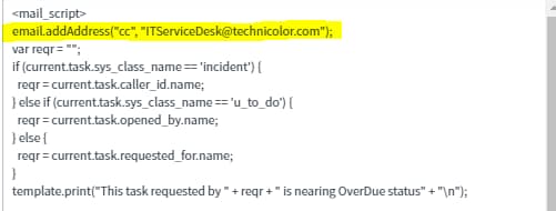 Solved: Adding CC in Workflow notification? - ServiceNow Community