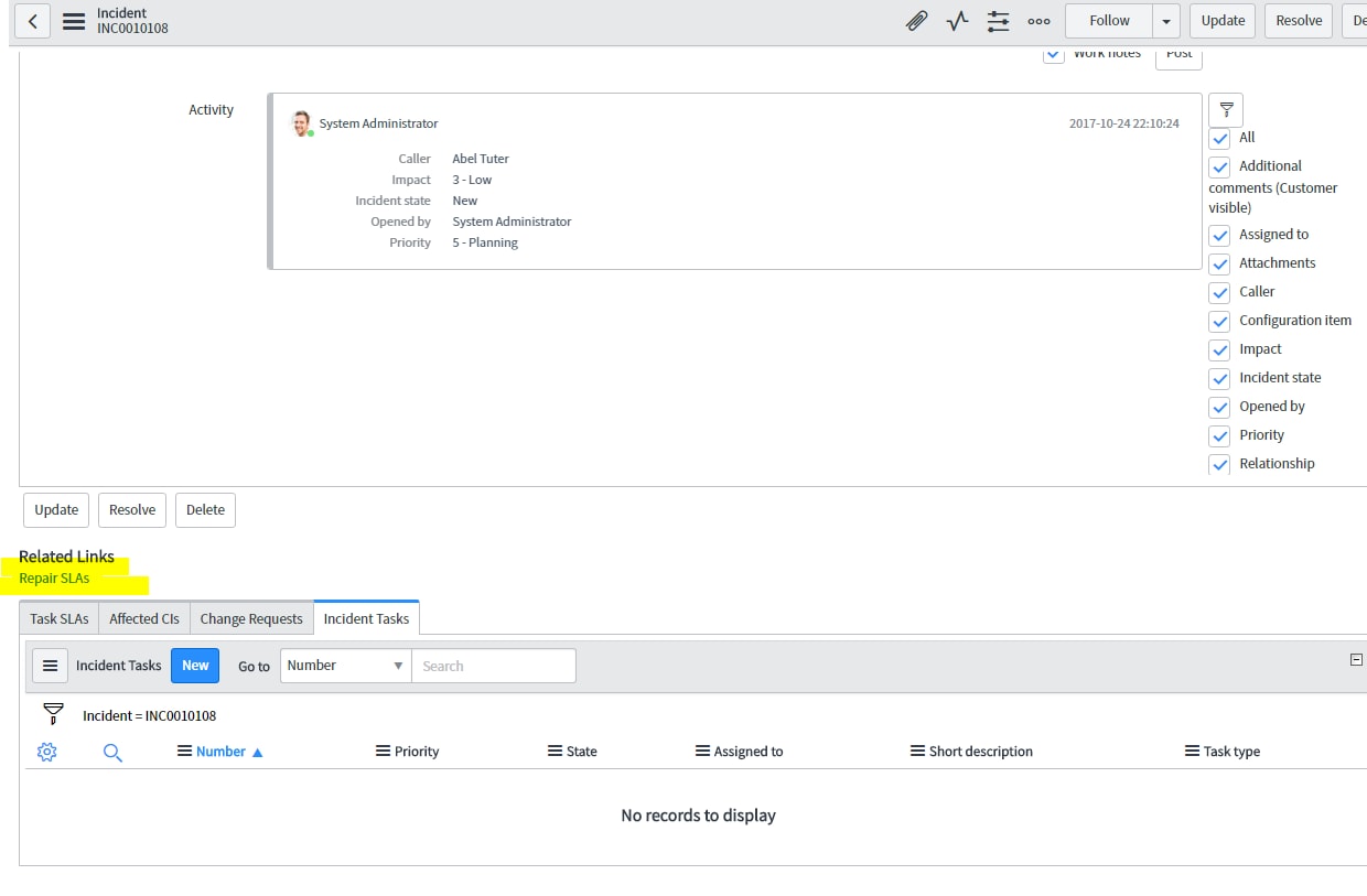 Problem Tasks Servicenow Solved: how to create incident task using workflow? - Page 2 ...