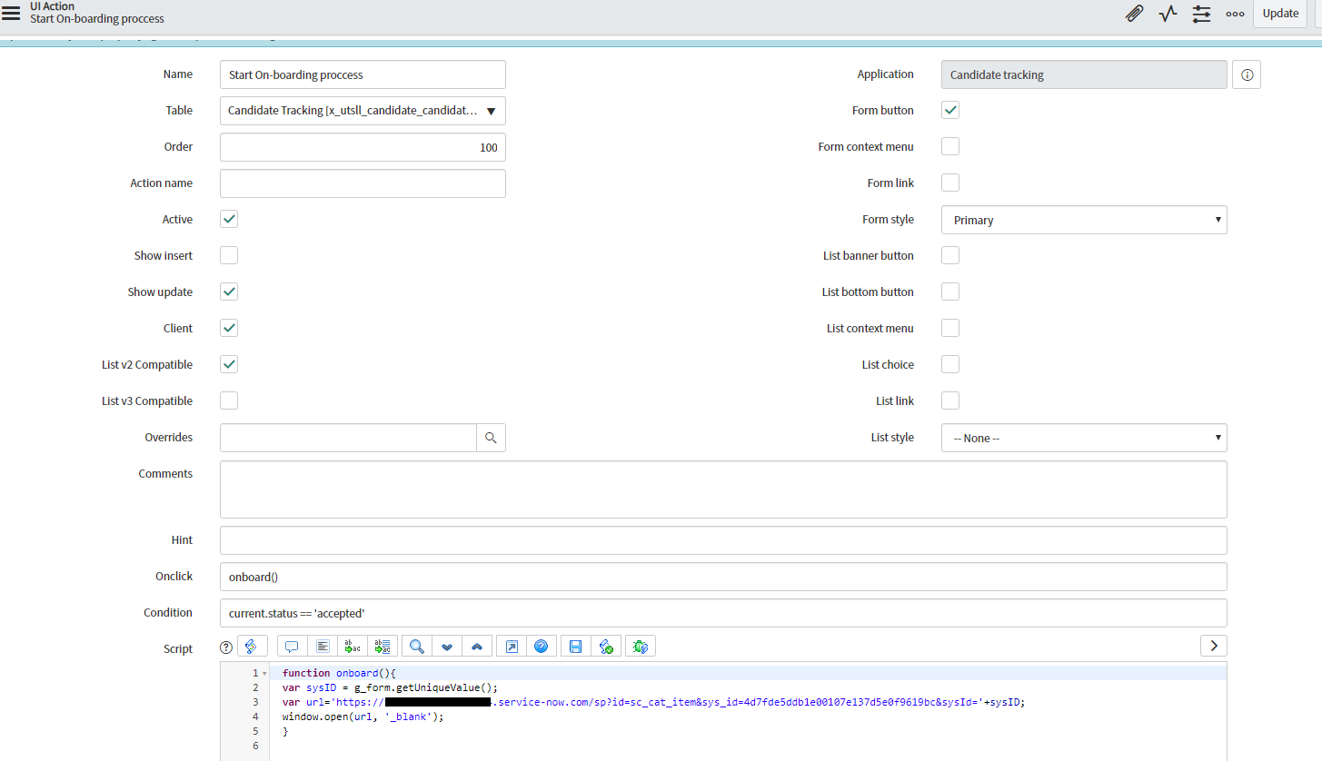 Solved: UI action to redirect to new tab URL - ServiceNow Community