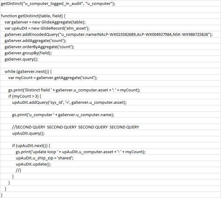 Solved: Nested query - second query only works once - ServiceNow Community