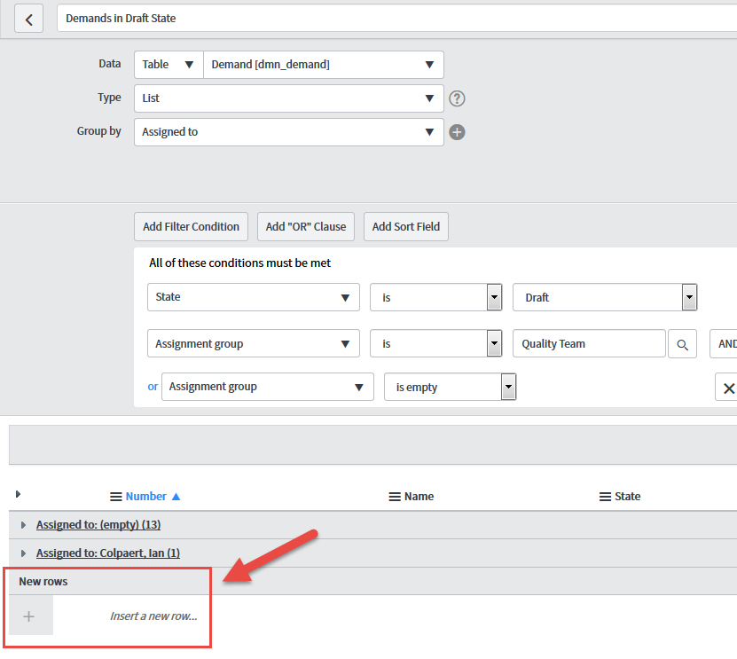 Solved: Insert New Row displays when Creating a New Report ...