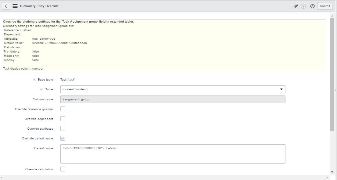 Solved: How to set default value to assignment group? - ServiceNow ...
