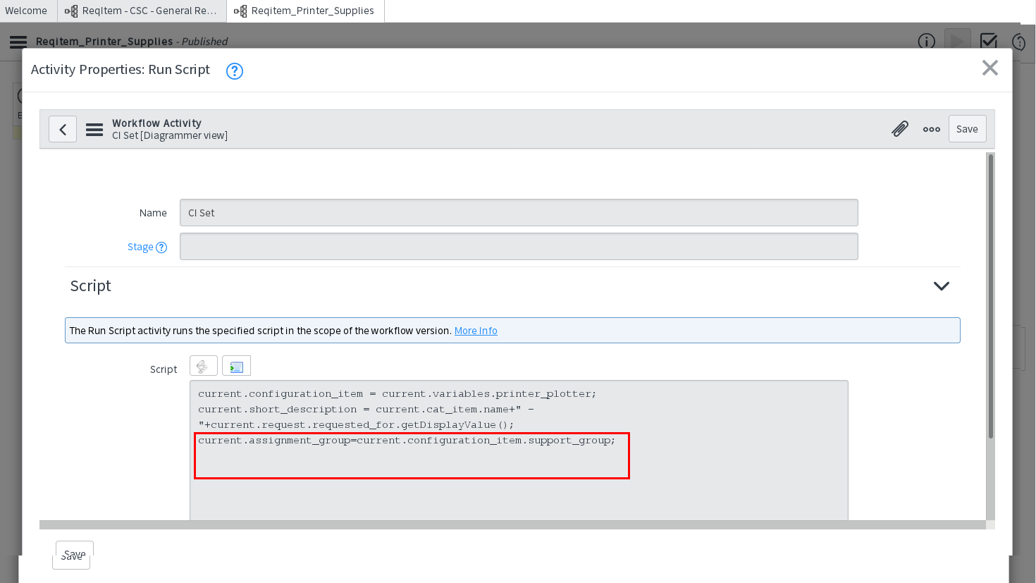 Solved: How to change sc_task assignment group based on RI ...
