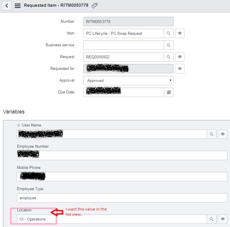 How to filter/sort catalog variables from the RITM... ServiceNow