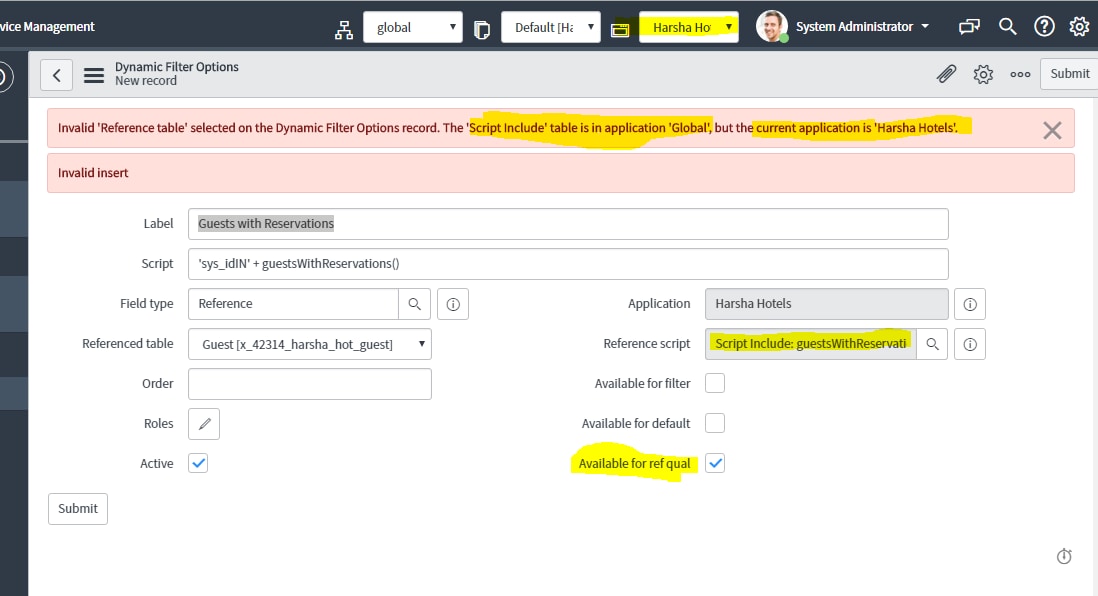 Dynamic filter Option using a Script include as re... - ServiceNow ...