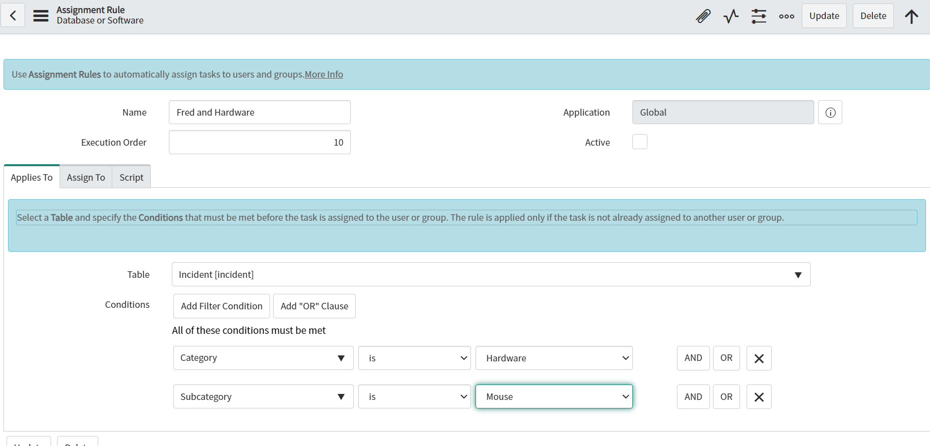 Assignment group Assign To is not populated - ServiceNow Community